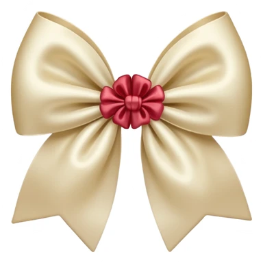 Really light cream bow sticker