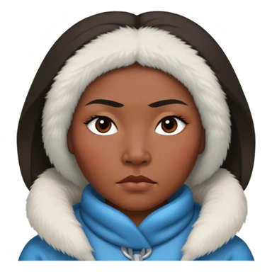 Inuit women photorealistic serious sticker