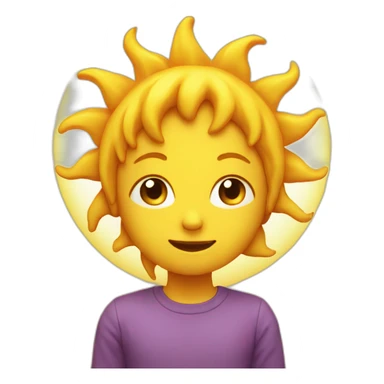 The sun with the face of a child sticker