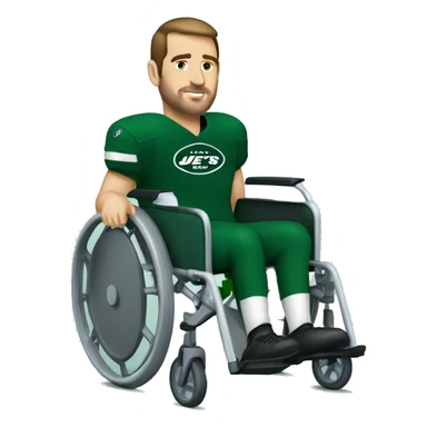 Aaron rogers jets uniform wheelchair  sticker
