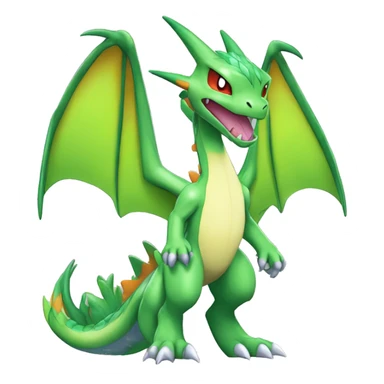 Anthro Cool Edgy Legendary Colorful Shy Shiny Fakemon-Pokémon-Flygon-Charizard-Fantasy-Creature With Full Body Detailed High Quality sticker
