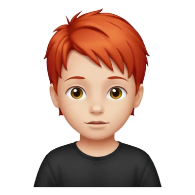 child with red hair sticker