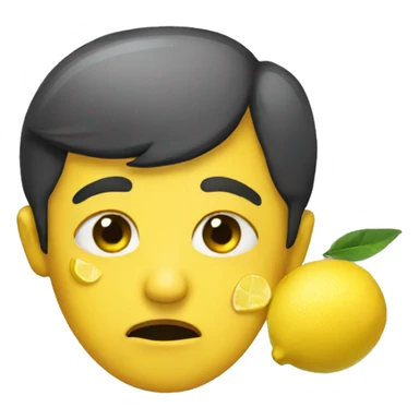 A person crying lemons sticker