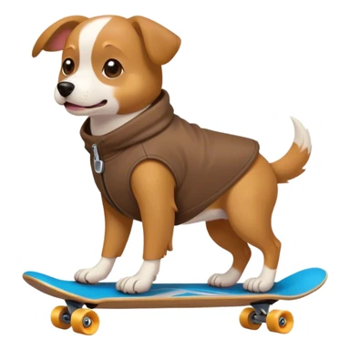 Dog on skateboard sticker