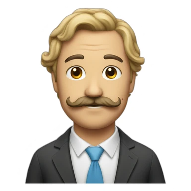 Un mec avec un moustache sticker