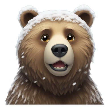 Bear in the snow  sticker