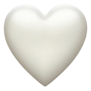 White pearlescent heart sticker