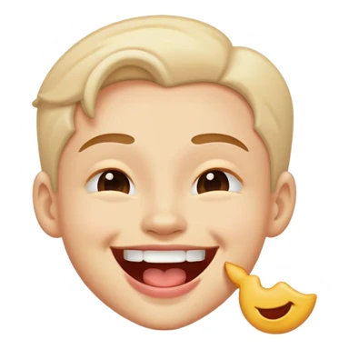 smiling emoji biting lip with a wink  sticker