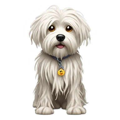 crusty maltese dog sticker