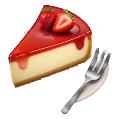 Cheesecake with strawberry’s and strawberry syrup on top sticker