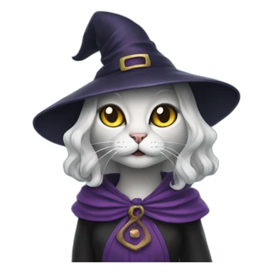 cat witch bich sticker