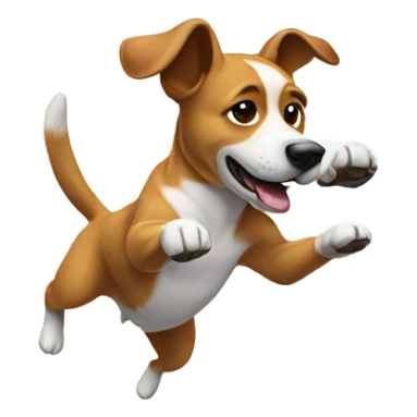 Dog doing a backflip sticker