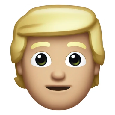Donald trump emoji  in pixel sticker