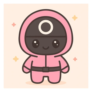 Squid Game, Pink Suit Warden sticker