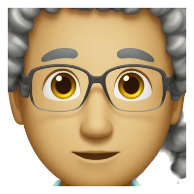 doctor with curly hair sticker