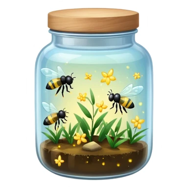 crystal jar full of fireflies sticker