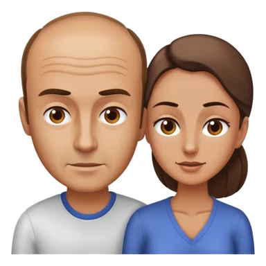 Hombre con entradas que es mandoneado por la mujer  sticker