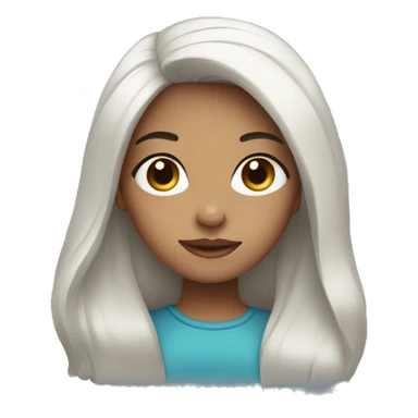 girl with beautiful dark hair  sticker