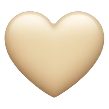 Beige heart sticker