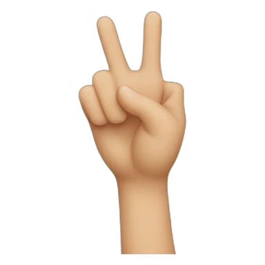 Shy two fingers  sticker