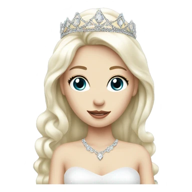 elegant white-skinned beauty with tiara sticker