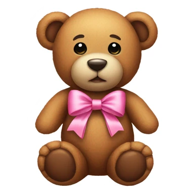 teddy with pink bow sticker