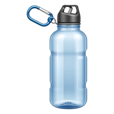 outdoor hiking water bottle with carabiner clip sticker