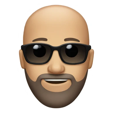 bald man with sunglasses and beard sticker