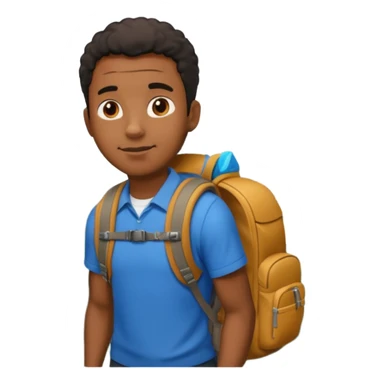 backpacked mountain black man sticker