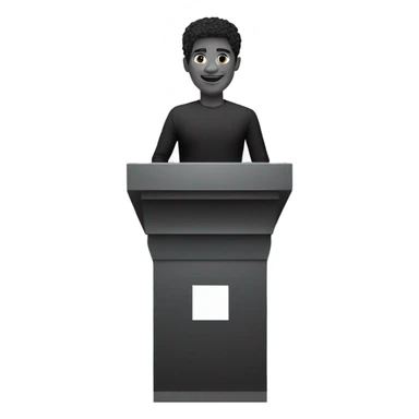 make this podium black and remove the man sticker