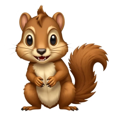 A prehistoric saber-tooth squirrel sticker