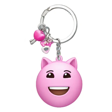 keychain with pink charms sticker
