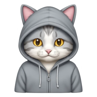 Cat with hoodie  sticker