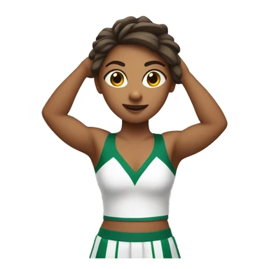 Cheerleader with arms in a V position sticker