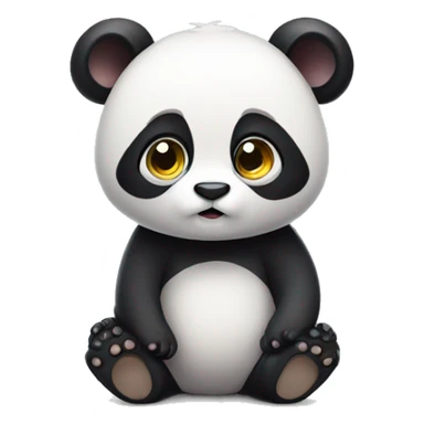 cute panda with big eyes sticker