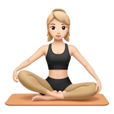 Girl doing pilates sticker