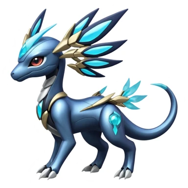 Futuristic Meloetta-Zekrom-Kyurem-Dialga-Suicune-Pteromon-hybrid sticker