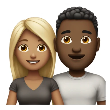 Interracial couple ￼ sticker