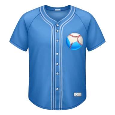 franela de beisbol color azul sticker