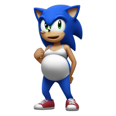 Pregnant sonic sticker