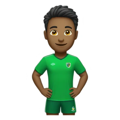 soccer player in green tshirt sticker