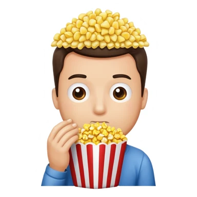 Un homme qui mange du pop-corn  sticker