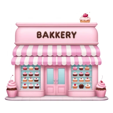 pink bakery store sticker