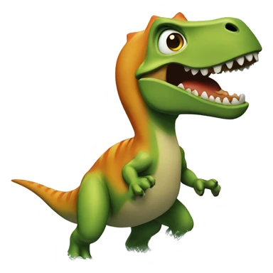 Dinosaurio surfeando sticker