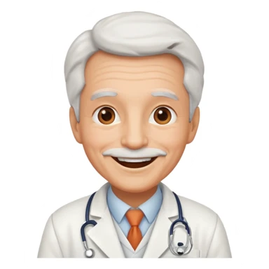 old happy doctor sticker
