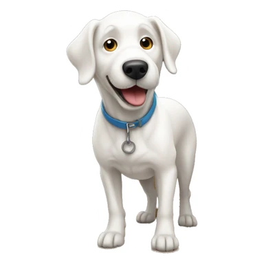 white dog knocking at door sticker