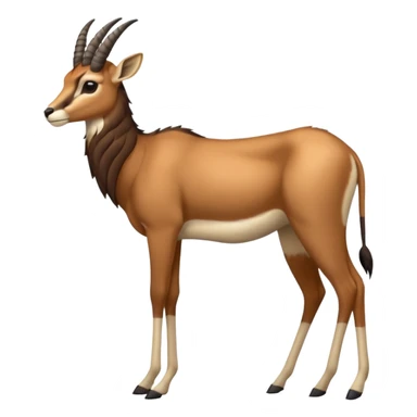 Wildebeest-gazelle-fusion-animal-hybrid-creature, full body sticker