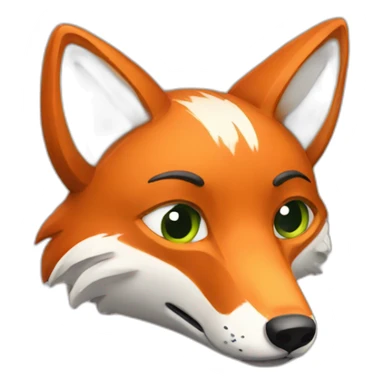 A tired and stoned fox sticker
