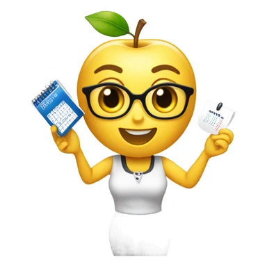 Apple like emoji woman who books a appointment sticker