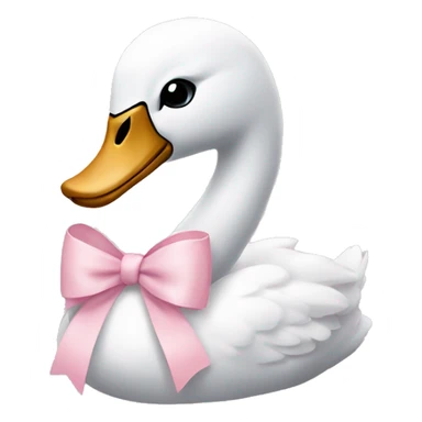 swan with light pink bow sticker